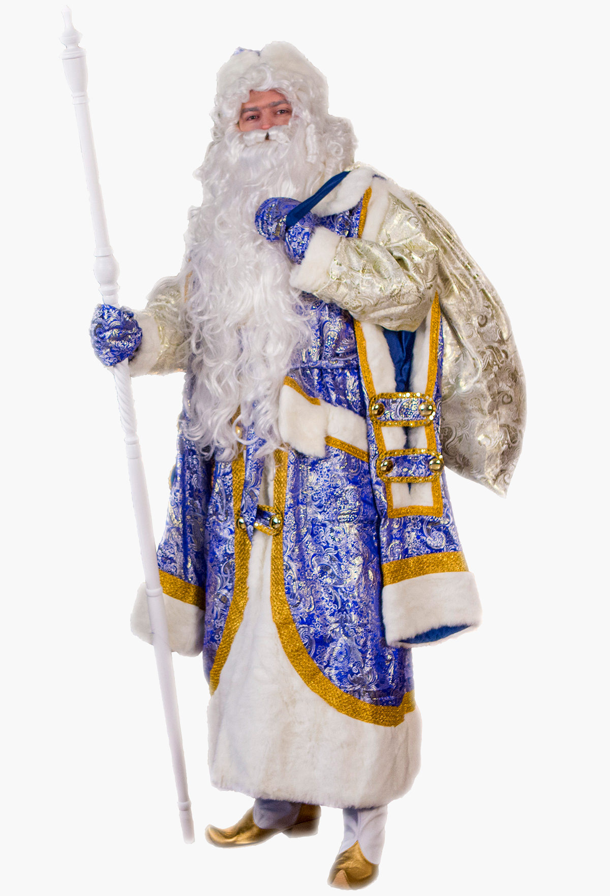 Костюм «Боярский Синее Золото» - Вызов Деда Мороза и Снегурочки 2025-2026 Костюм «Боярский Синее Золото» - Вызов Деда Мороза и Снегурочки 2025-2026